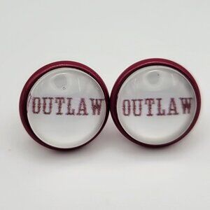 Western Country Quote Stud Earrings